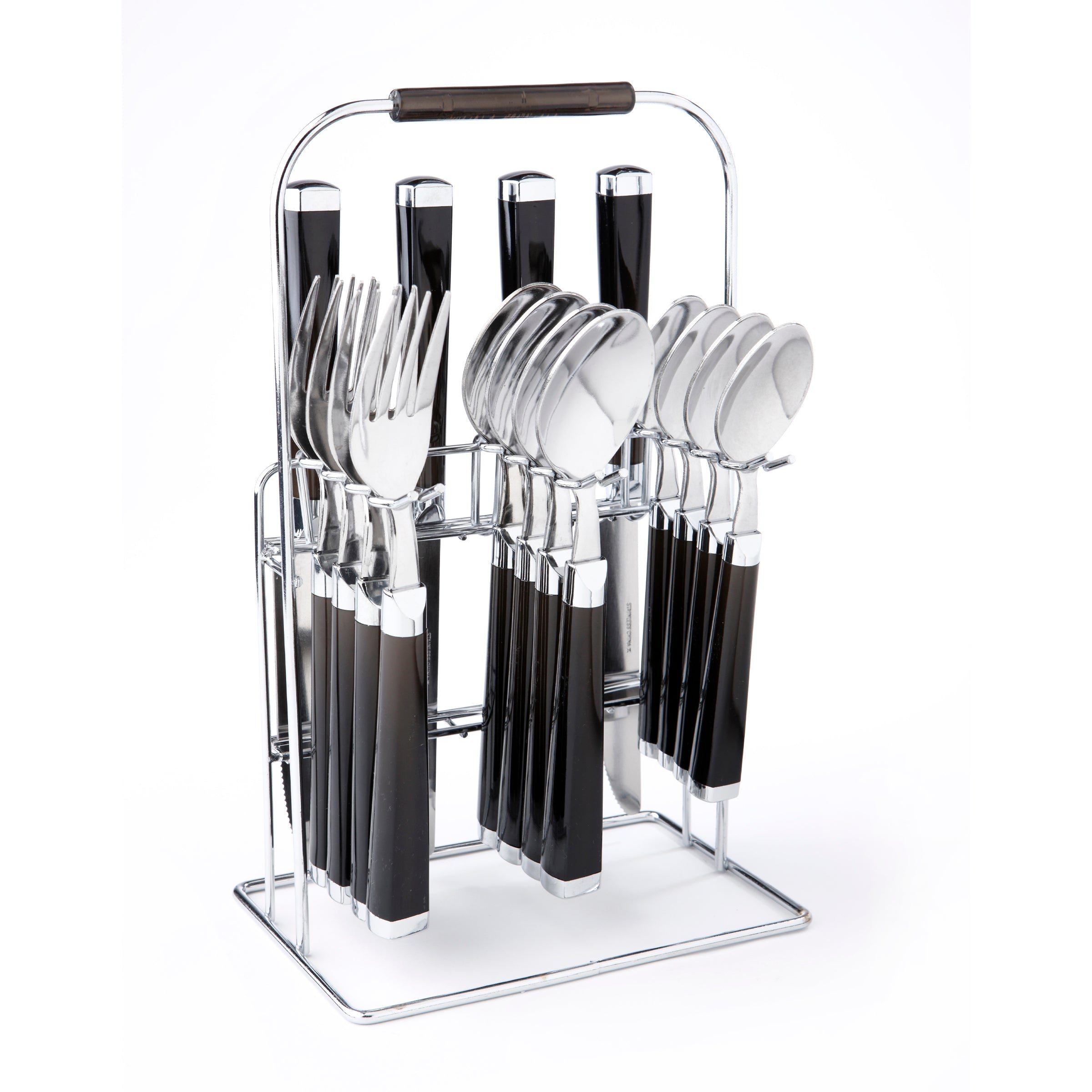 Lenox Fine Lenox Fine Temptation Black Charcoal Handle 16-Piece Flatware Set