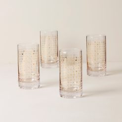 Lenox Fine Lenox Fine Tuscany Classics Gold Dust Highball Glasses, Set of 4