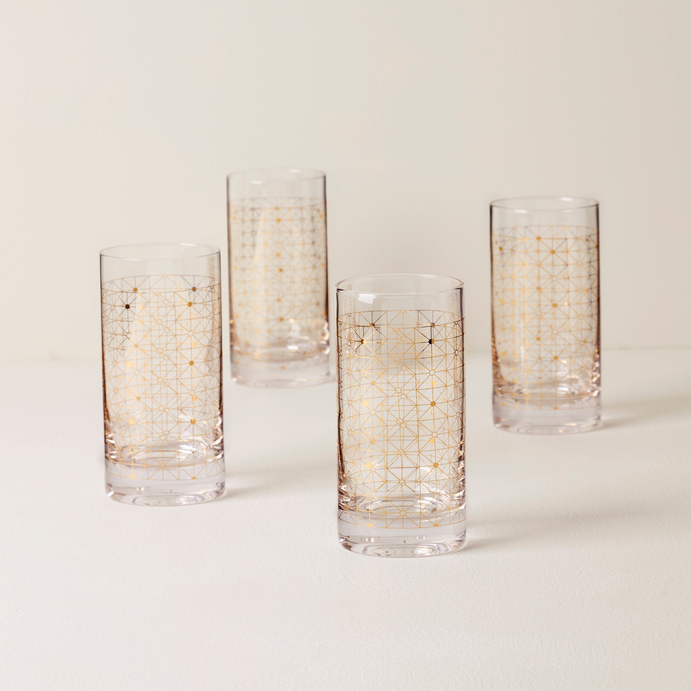 Lenox Fine Lenox Fine Tuscany Classics Gold Dust Highball Glasses, Set of 4