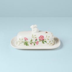 Lenox Fine Lenox Fine Butterfly Meadow Bunny Covered Butter Dish