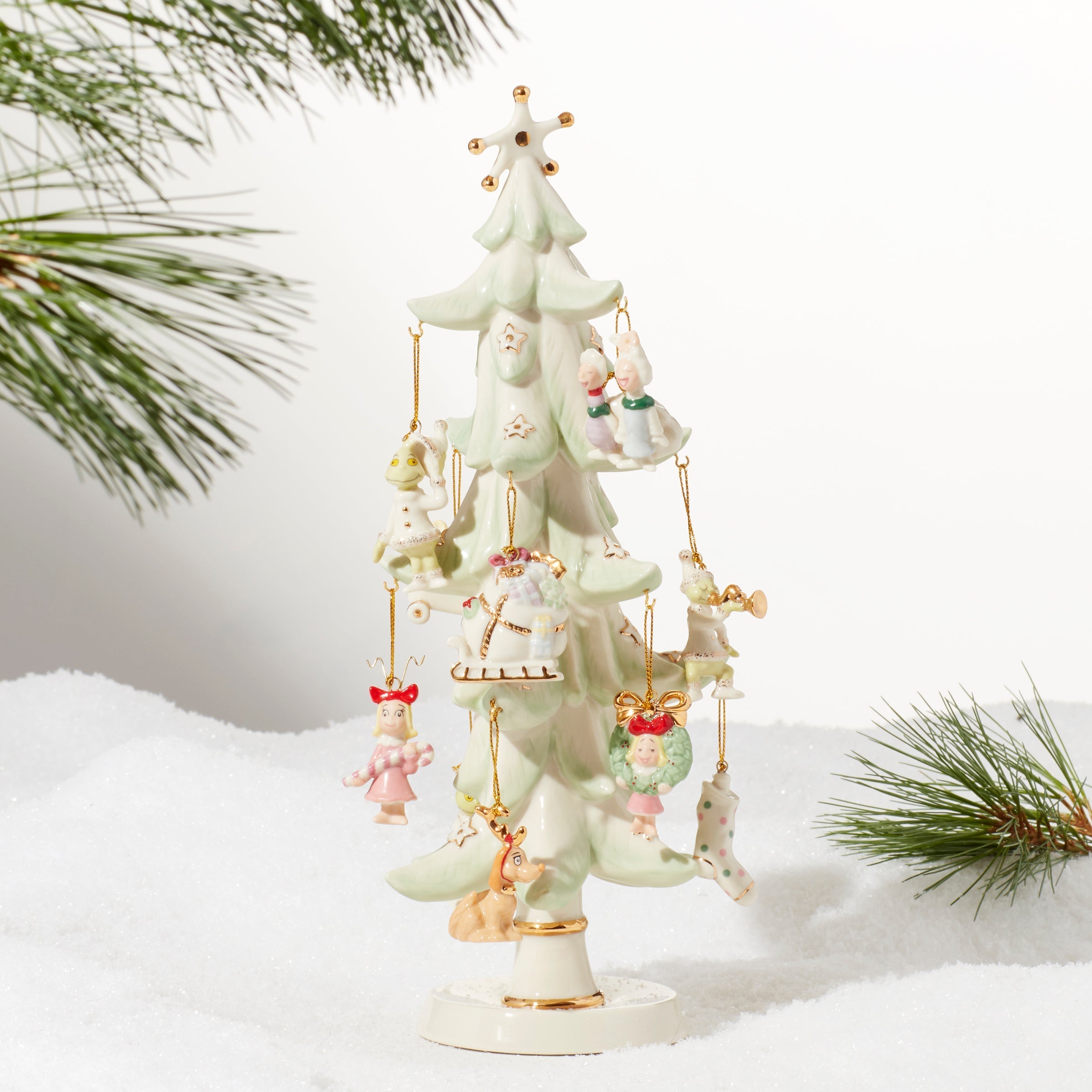 Lenox Fine Lenox Fine How The Grinch Stole Christmas 12-Piece Ornament & Tree Set - Image 4