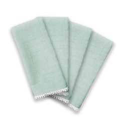 Alternative view of Lenox Fine Lenox Fine French Perle Solid Ice Blue Dinner Napkins, Set of 4