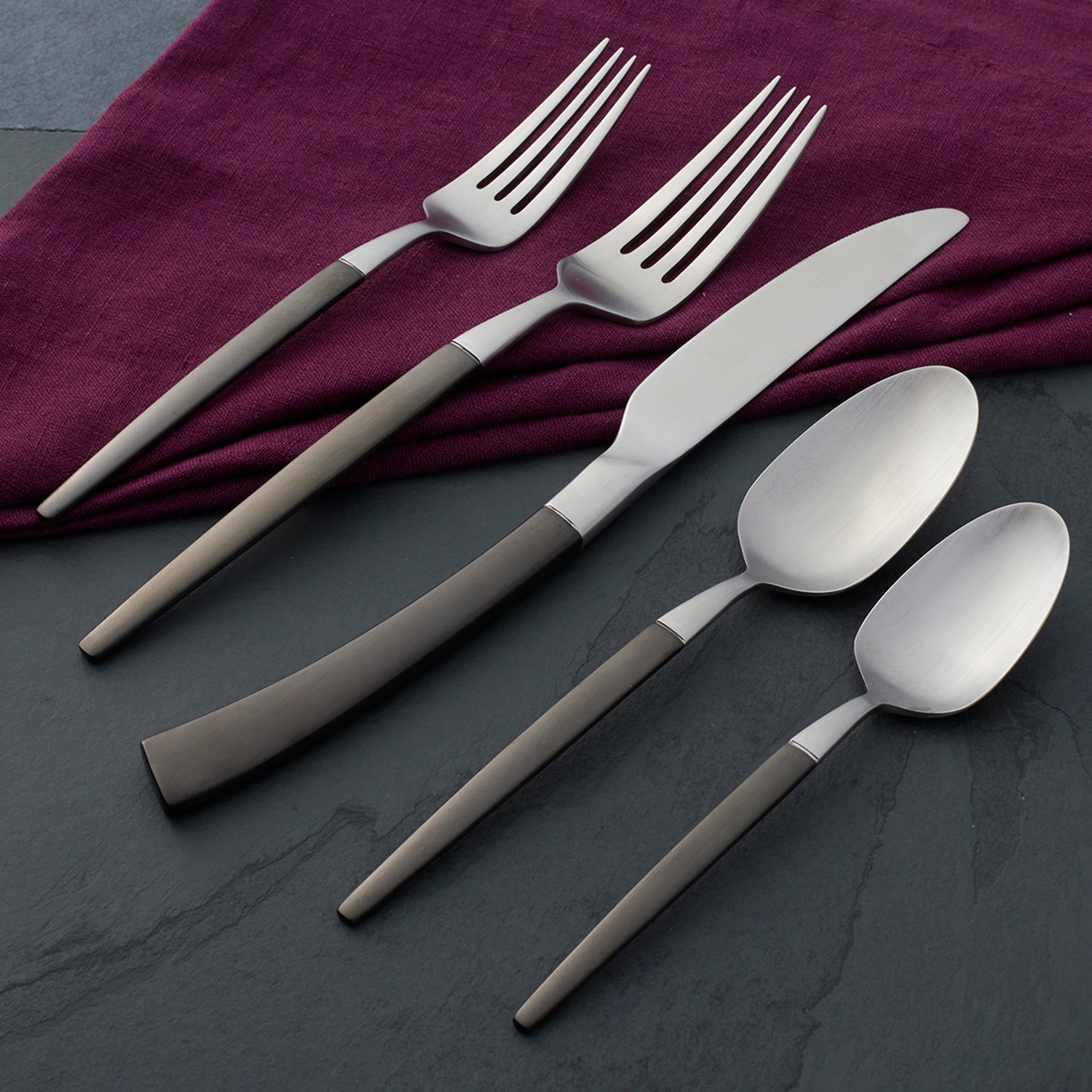Lenox Fine Lenox Fine Adjacent Midnight 20-Piece Flatware Set - Image 3