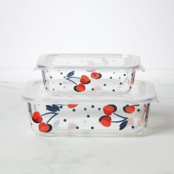 Lenox Fine Lenox Fine Vintage Cherry Dot 2-Piece Rectangular Storage Set