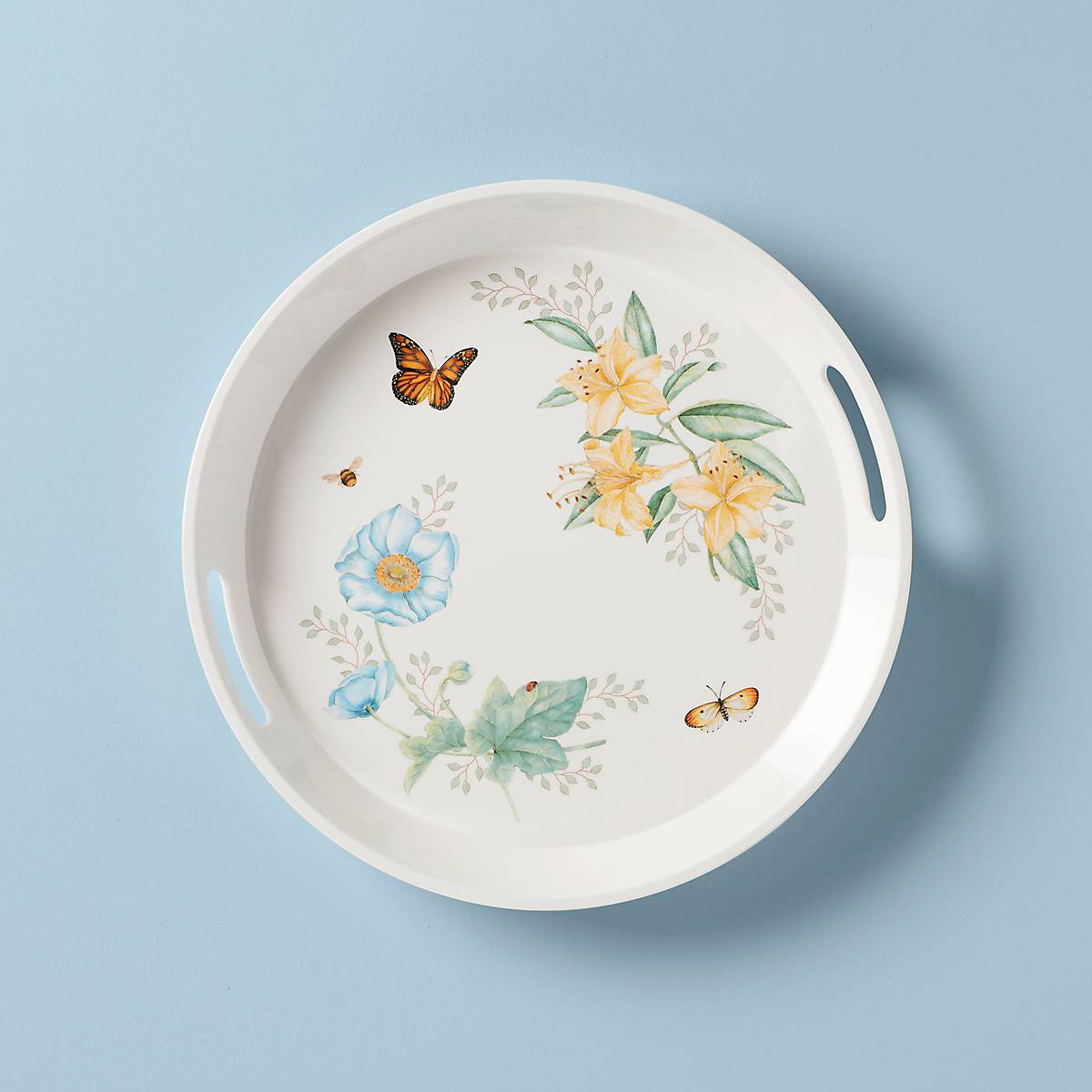Lenox Fine Lenox Fine Butterfly Meadow Melamine Round Tray
