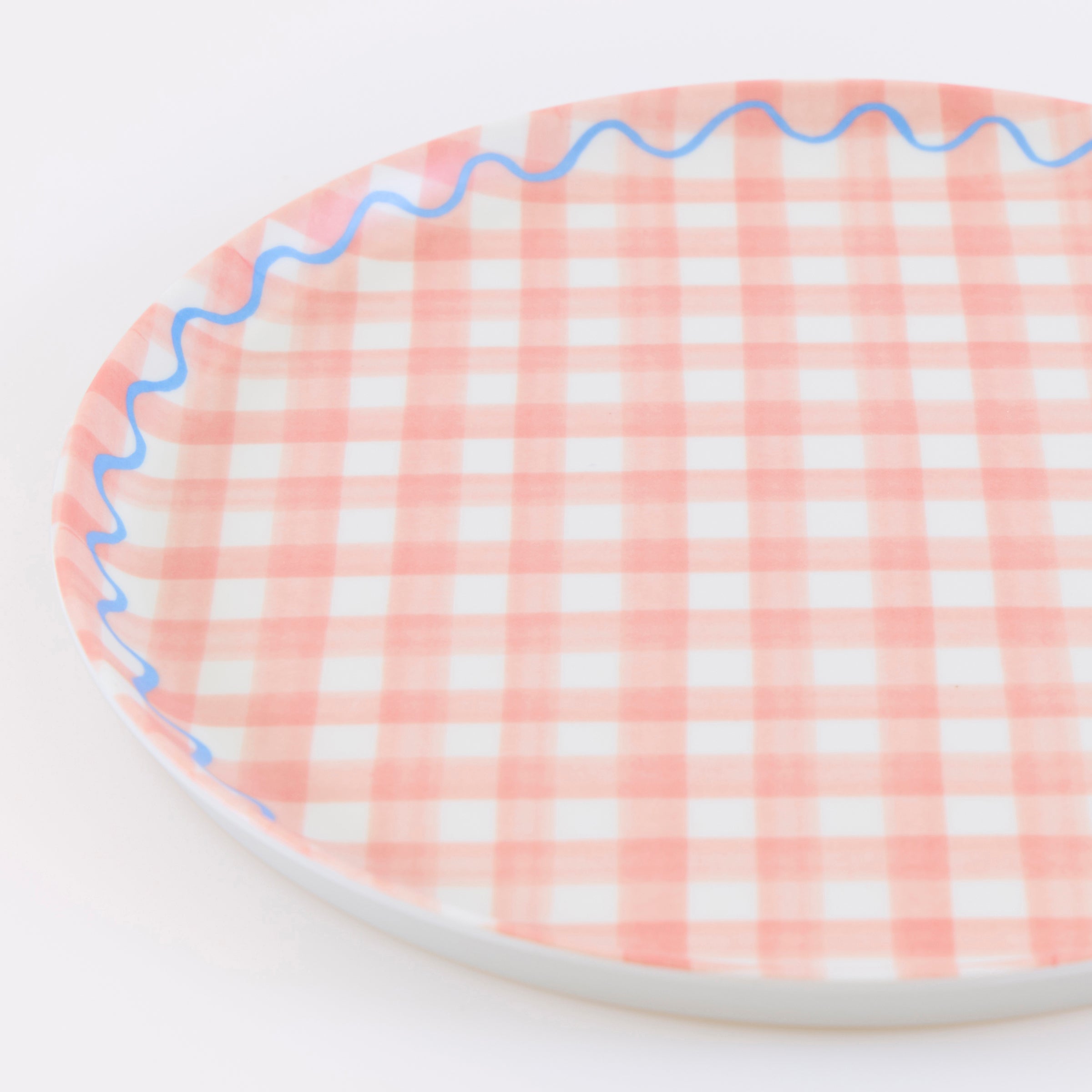 Lenox Fine Lenox Fine Gingham Reusable Small Plates, Set of 6 - Image 3