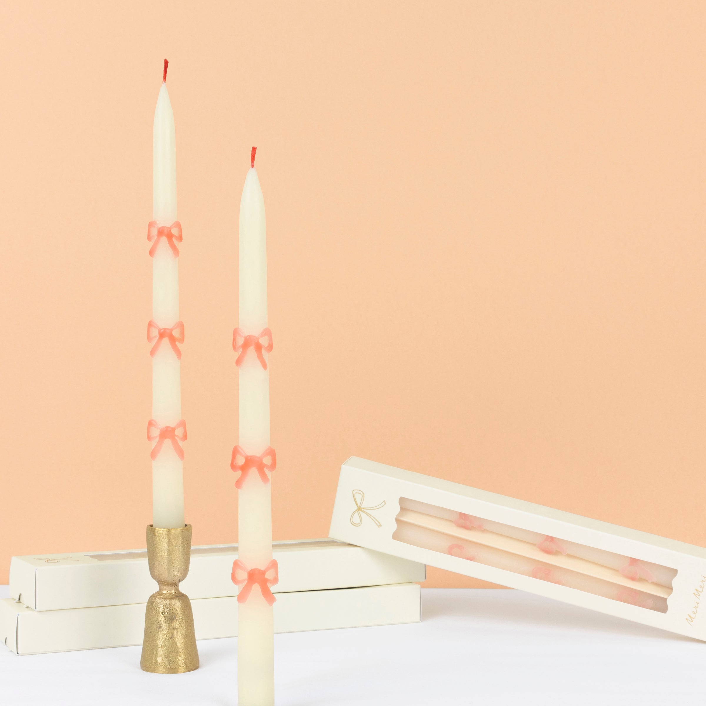 Lenox Fine Lenox Fine Pink Bow Taper Candles, Set of 2 - Image 4