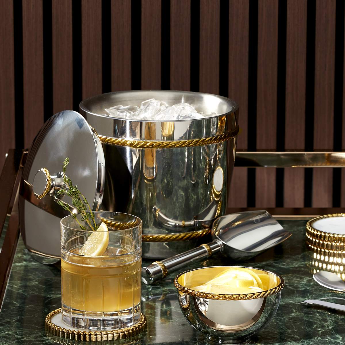 Lenox Fine Lenox Fine Roseland Ice Bucket & Tongs - Image 2