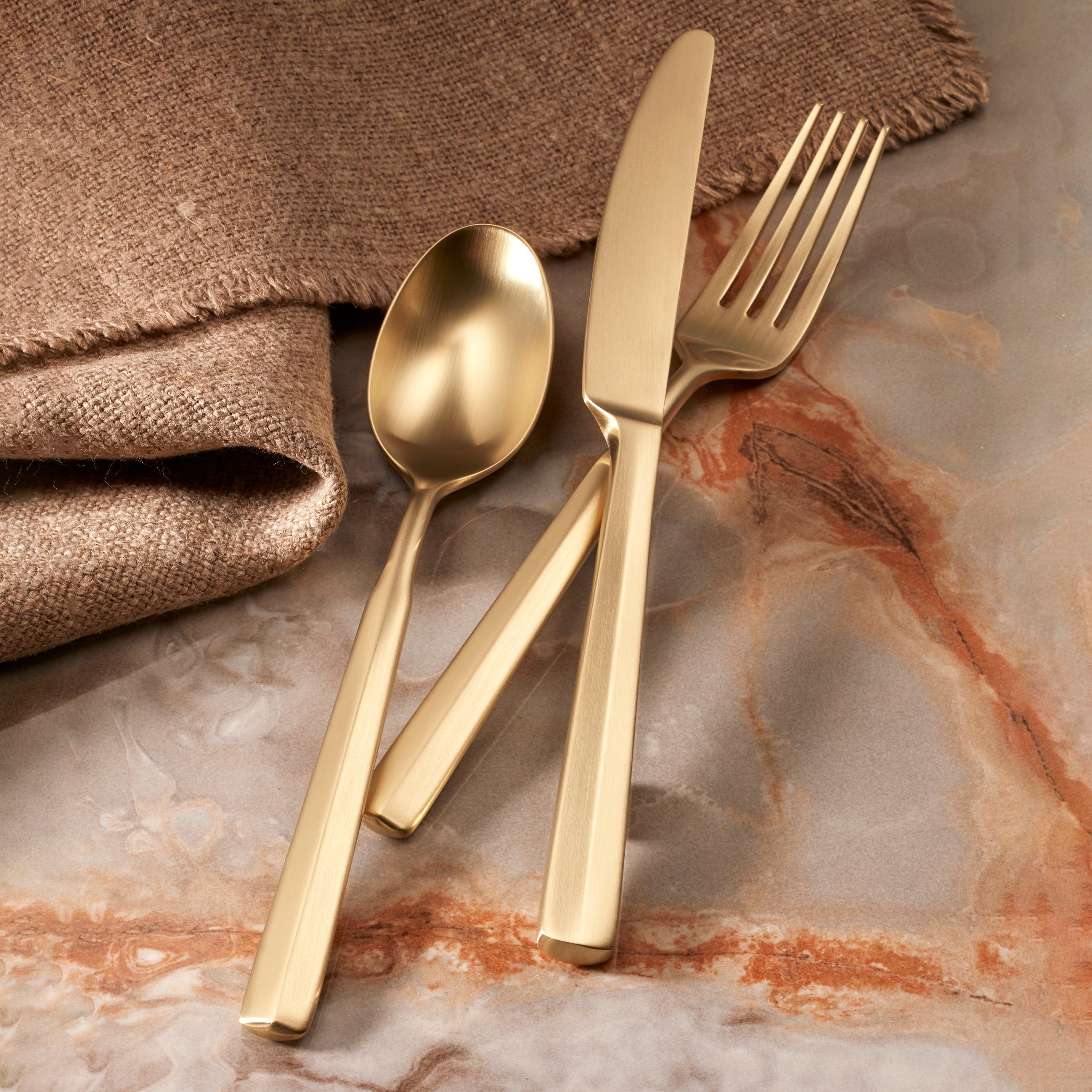 Lenox Fine Lenox Fine Ryder Champagne Satin 20-Piece Flatware Set - Image 2