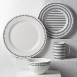 Lenox Fine Lenox Fine Charlotte Street Grey North 4-Piece Place Setting