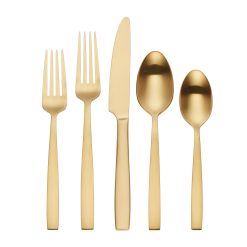 Lenox Fine Lenox Fine Clearview Gold Satin 20-Piece Flatware Set
