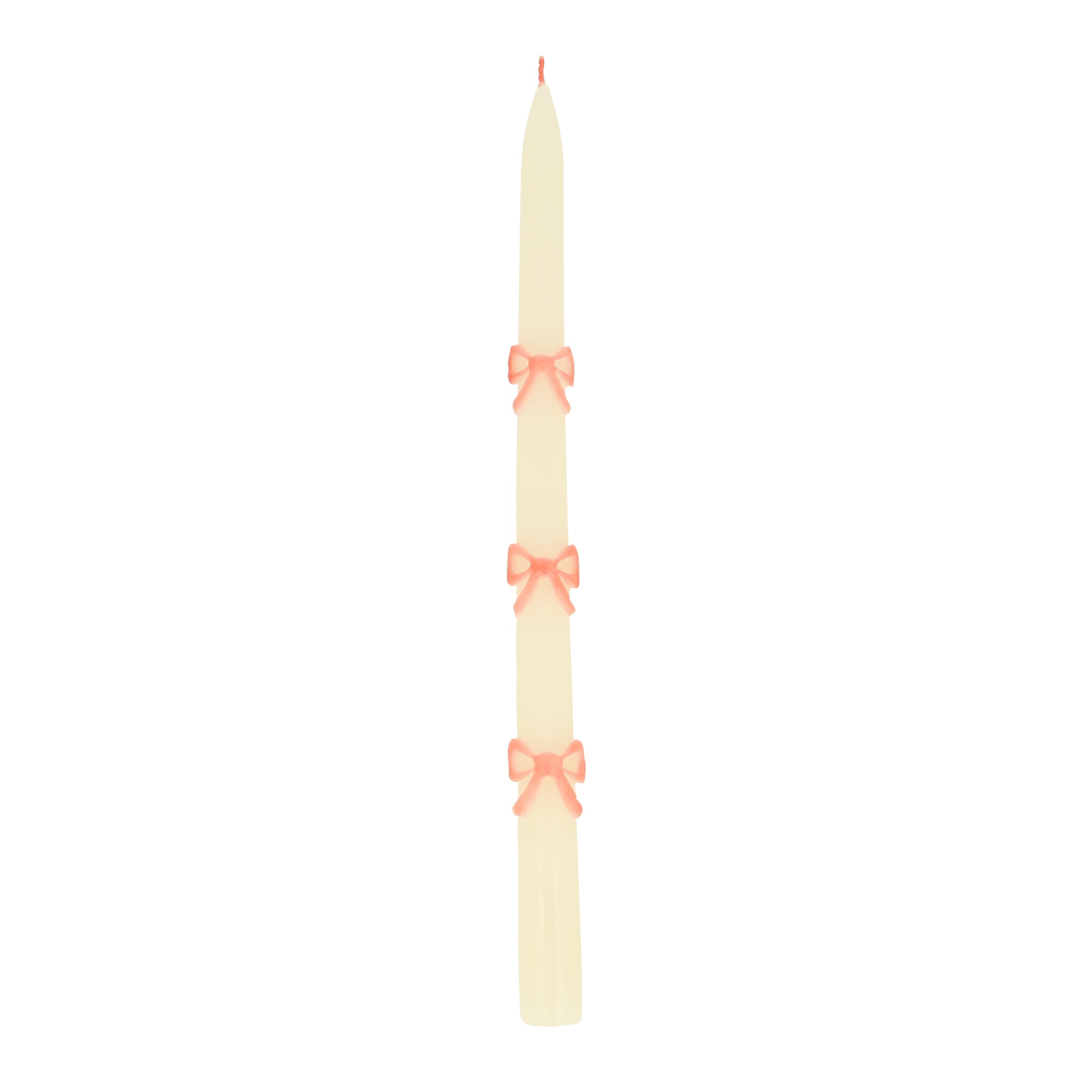 Lenox Fine Lenox Fine Pink Bow Taper Candles, Set of 2 - Image 3