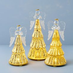 Alternative view of Lenox Fine Lenox Fine Radiant Light Lit Angel Figurines 3-Piece Set