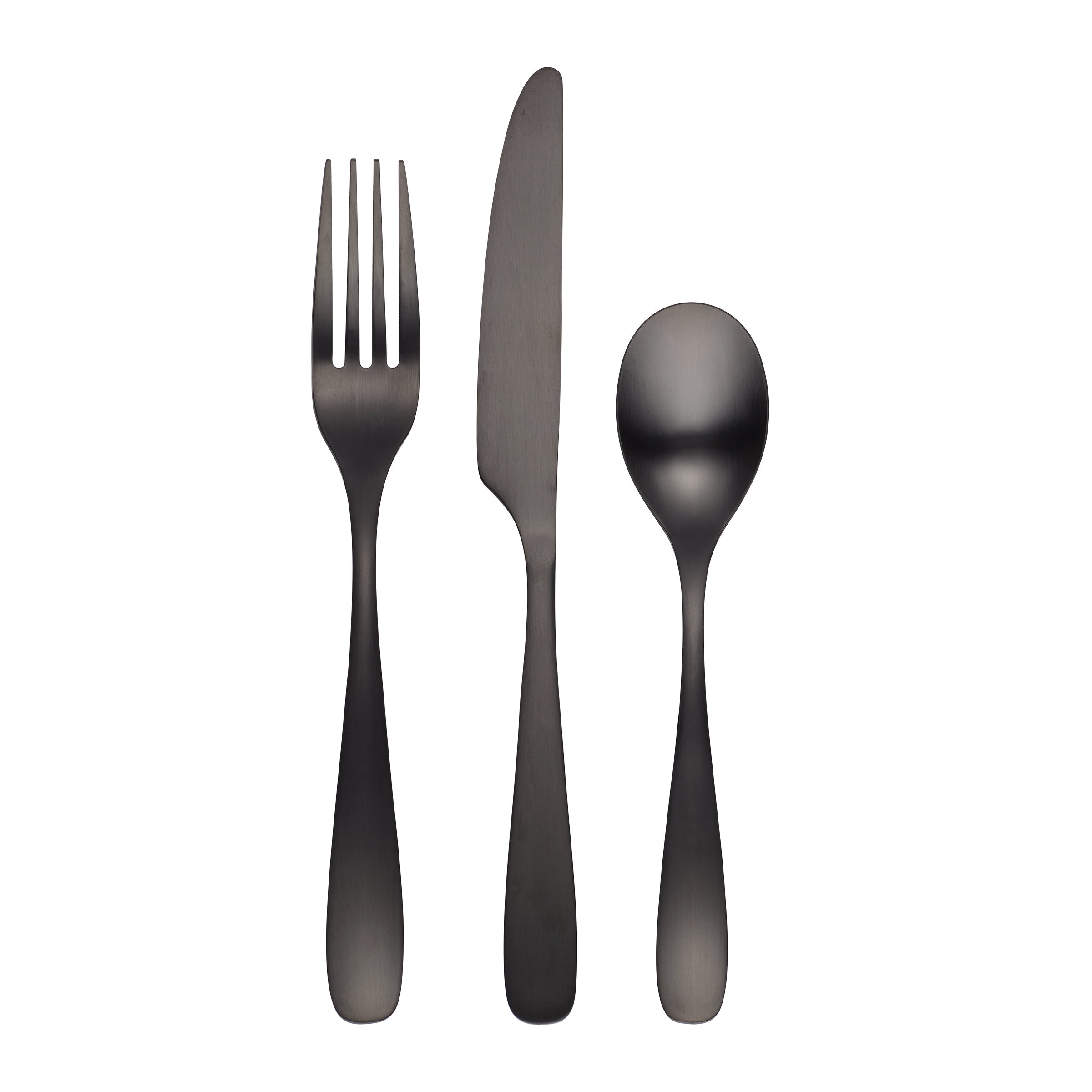 Lenox Fine Lenox Fine Eliana Black Satin 12-Piece Flatware Set