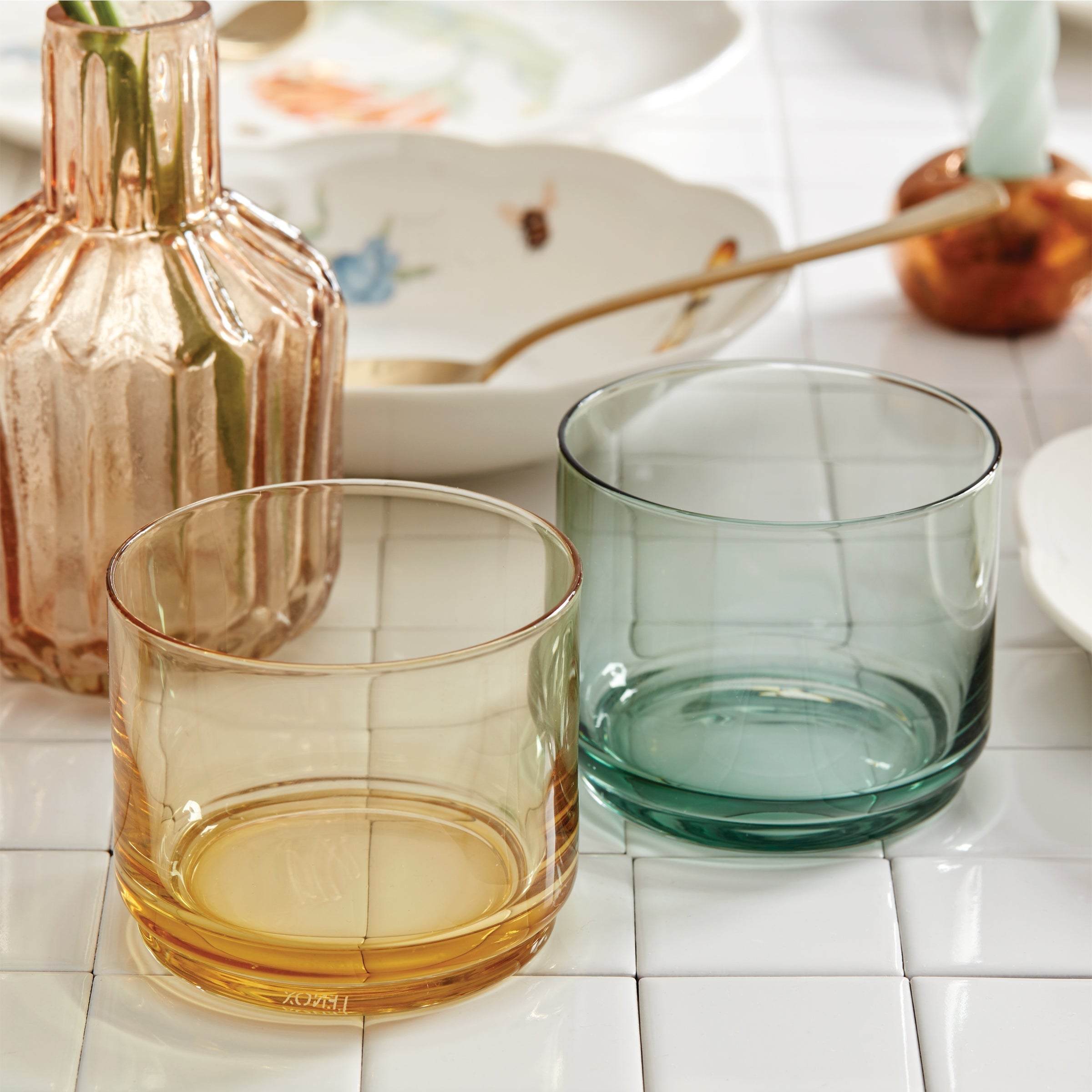 Lenox Fine Lenox Fine Tuscany Classics Stackable Green Short Glasses, Set of 4 - Image 10