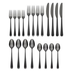 Alternative view of Lenox Fine Lenox Fine Rafael Black Satin 20-Piece Flatware Set