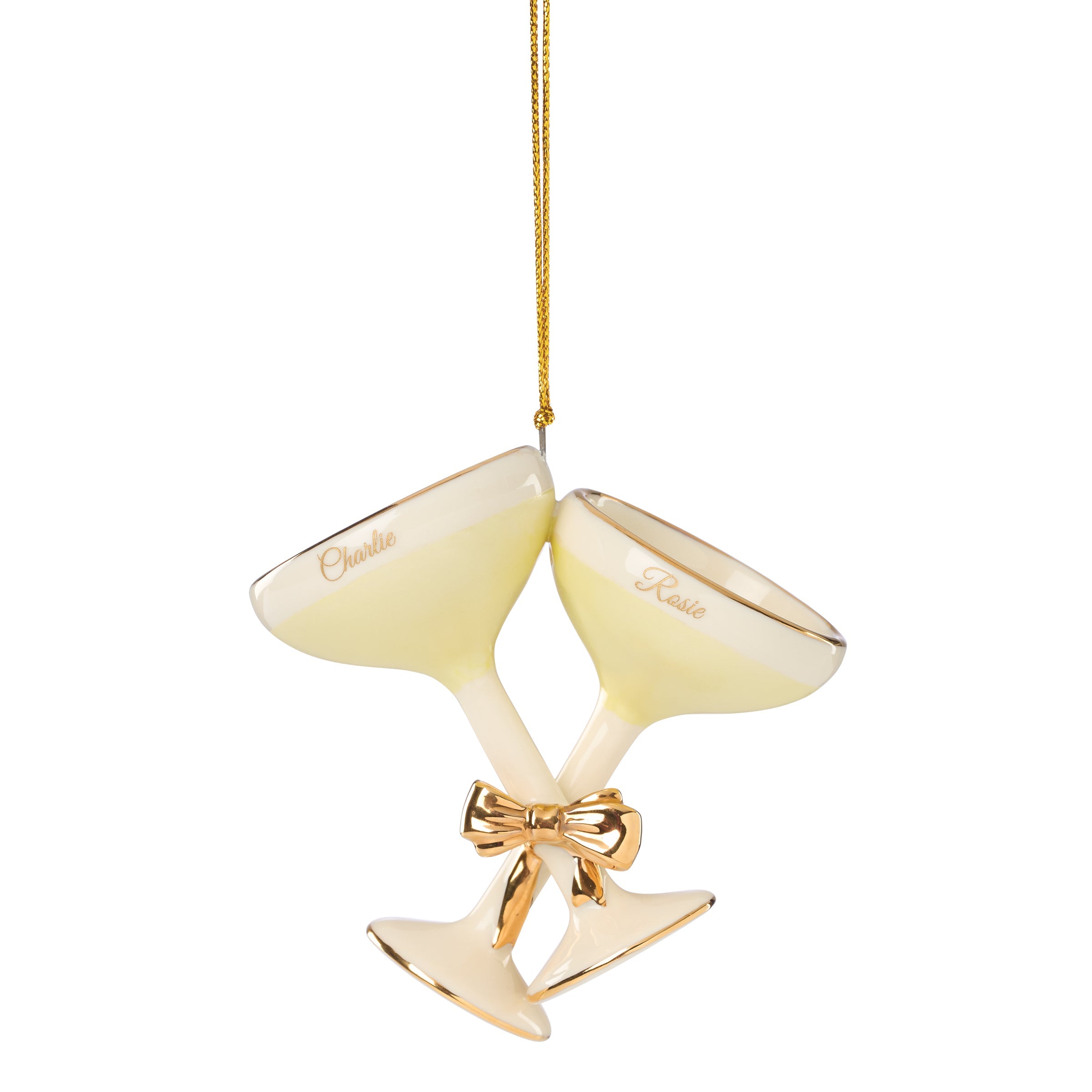 Lenox Fine Lenox Fine Personalized Champagne Glasses Ornament - Image 3