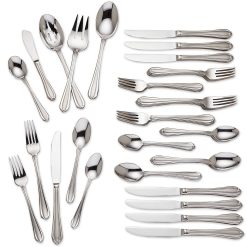 Lenox Fine Lenox Fine Melon Bud Frosted 45-Piece Flatware Set