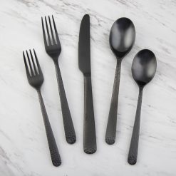 Lenox Fine Lenox Fine Cecil Black Satin Hammered 20-Piece Flatware Set