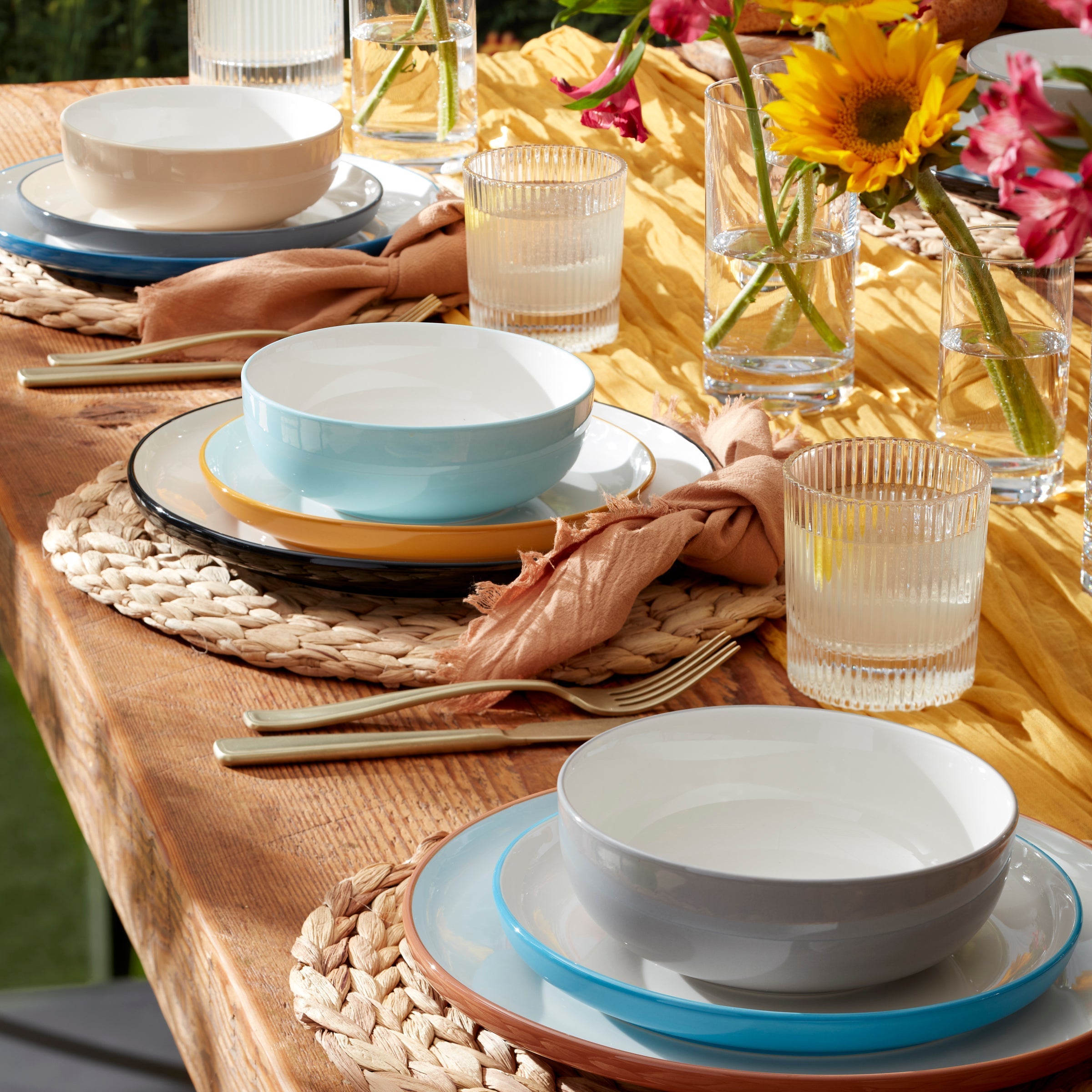 Lenox Fine Lenox Fine 24 Seven Colors Turquoise 12-Piece Dinnerware Set - Image 6