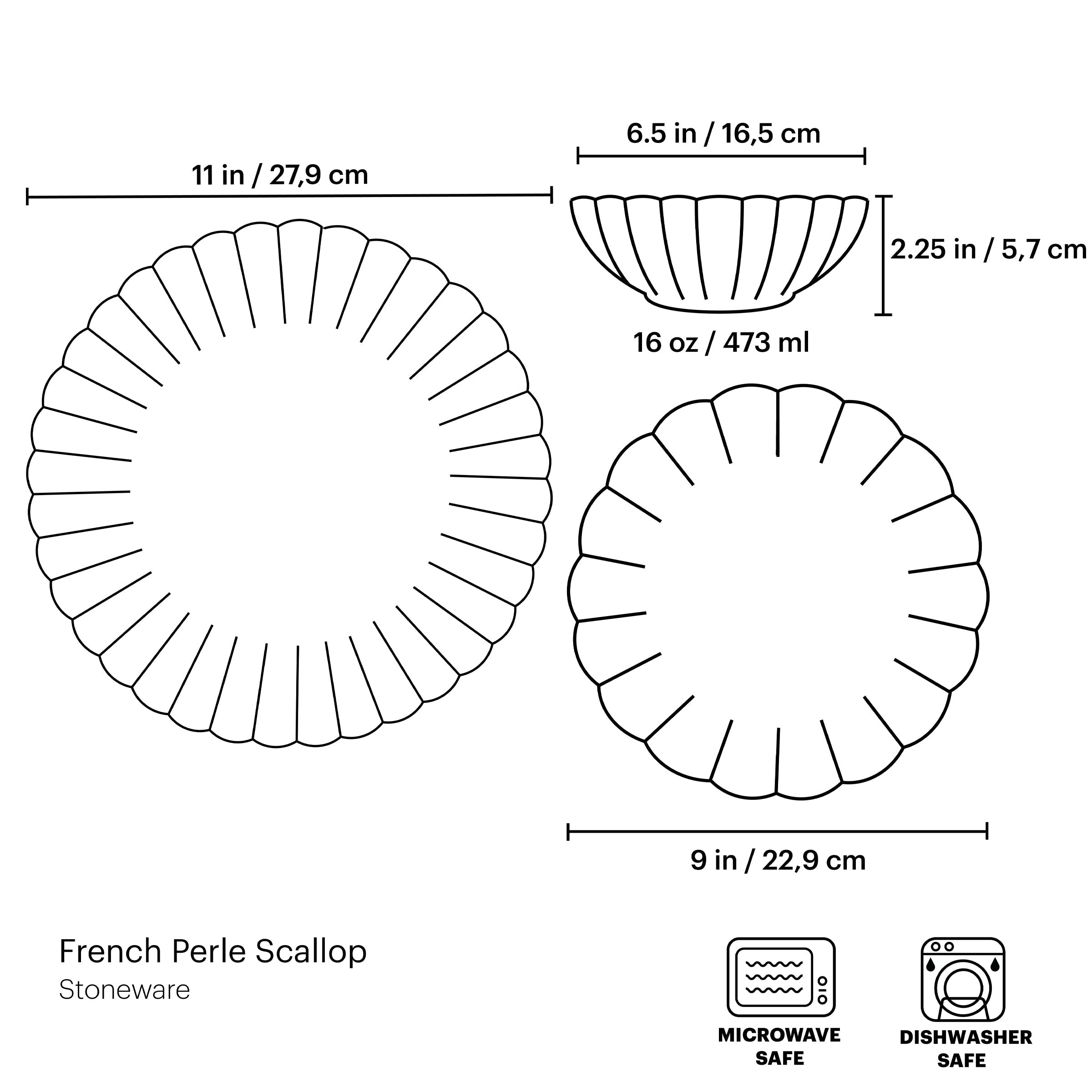 Lenox Fine Lenox Fine French Perle Scallop White 12-Piece Dinnerware Set - Image 13