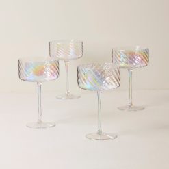 Lenox Fine Lenox Fine Tuscany Classics Iridescent Coupe Glasses, Set of 4
