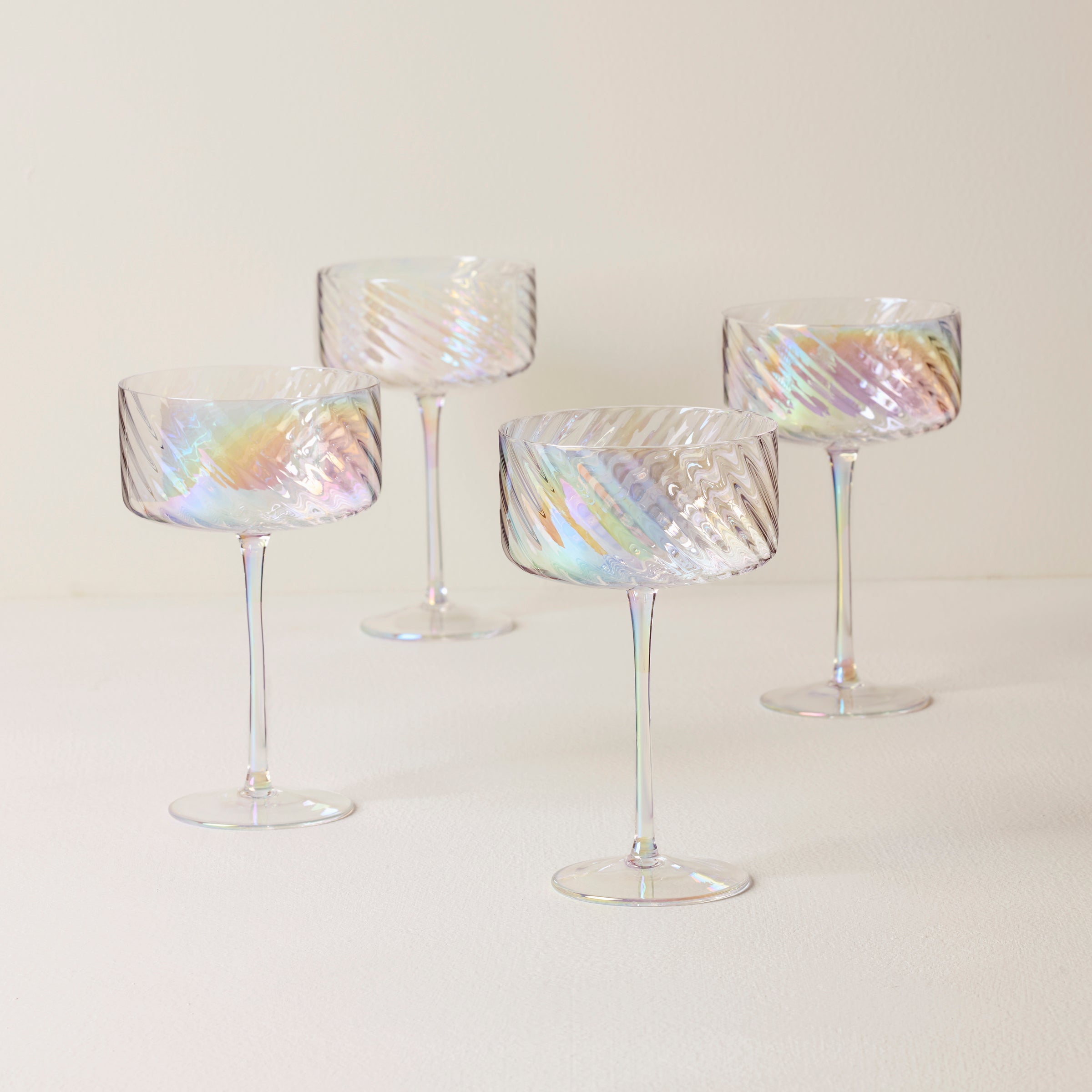 Lenox Fine Lenox Fine Tuscany Classics Iridescent Coupe Glasses, Set of 4