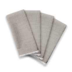 Alternative view of Lenox Fine Lenox Fine French Perle Solid Dove Grey Dinner Napkins, Set of 4