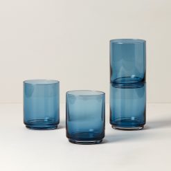 Lenox Fine Lenox Fine Tuscany Classics Stackable Blue Tall Glasses, Set of 4