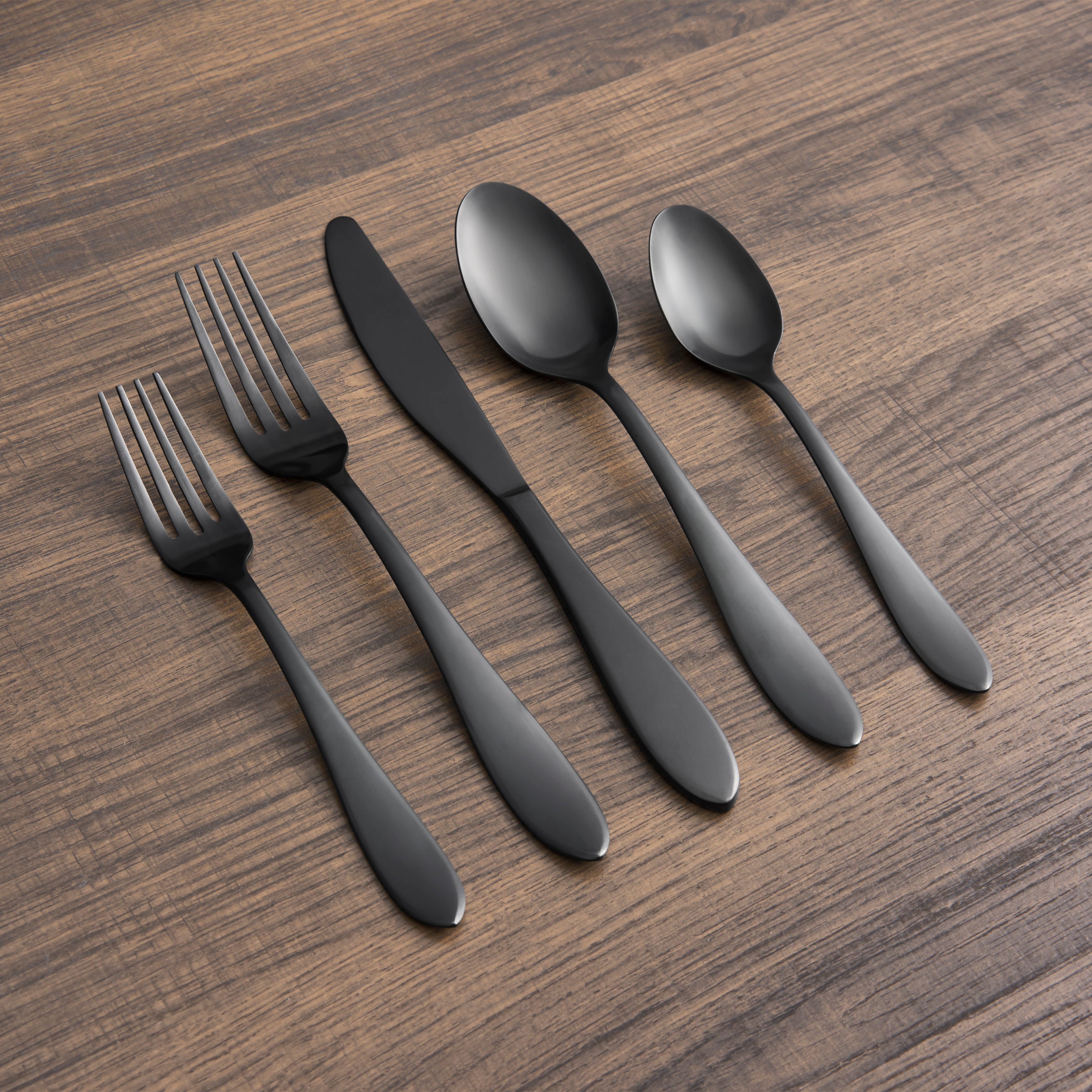 Lenox Fine Lenox Fine Delia Black Satin 20-Piece Flatware Set - Image 3