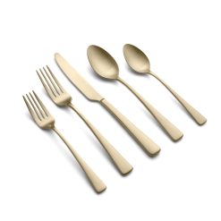 Lenox Fine Lenox Fine Cerys Champagne Satin 20-Piece Flatware Set