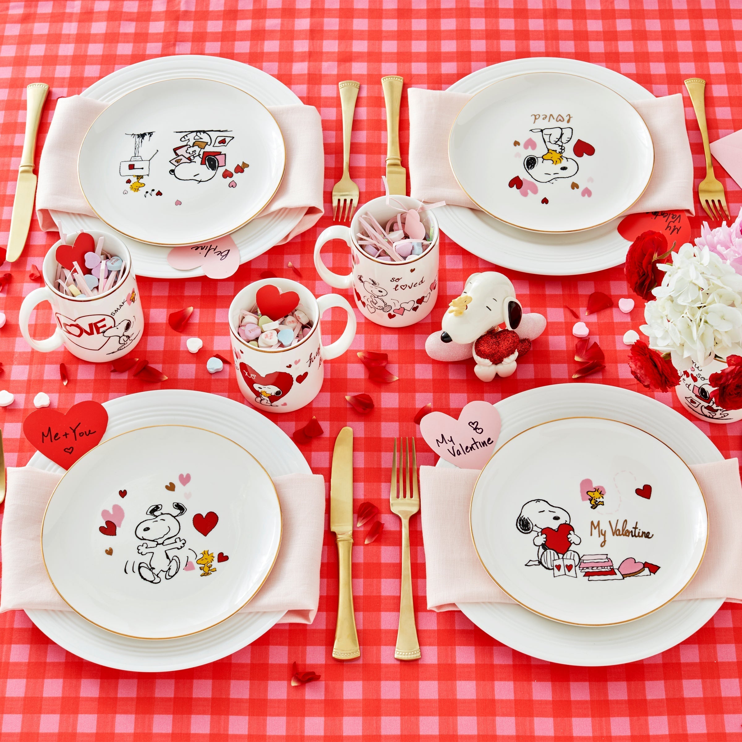 Lenox Fine Lenox Fine Snoopy Valentine's Day Accent Plates, Set of 4 - Image 2