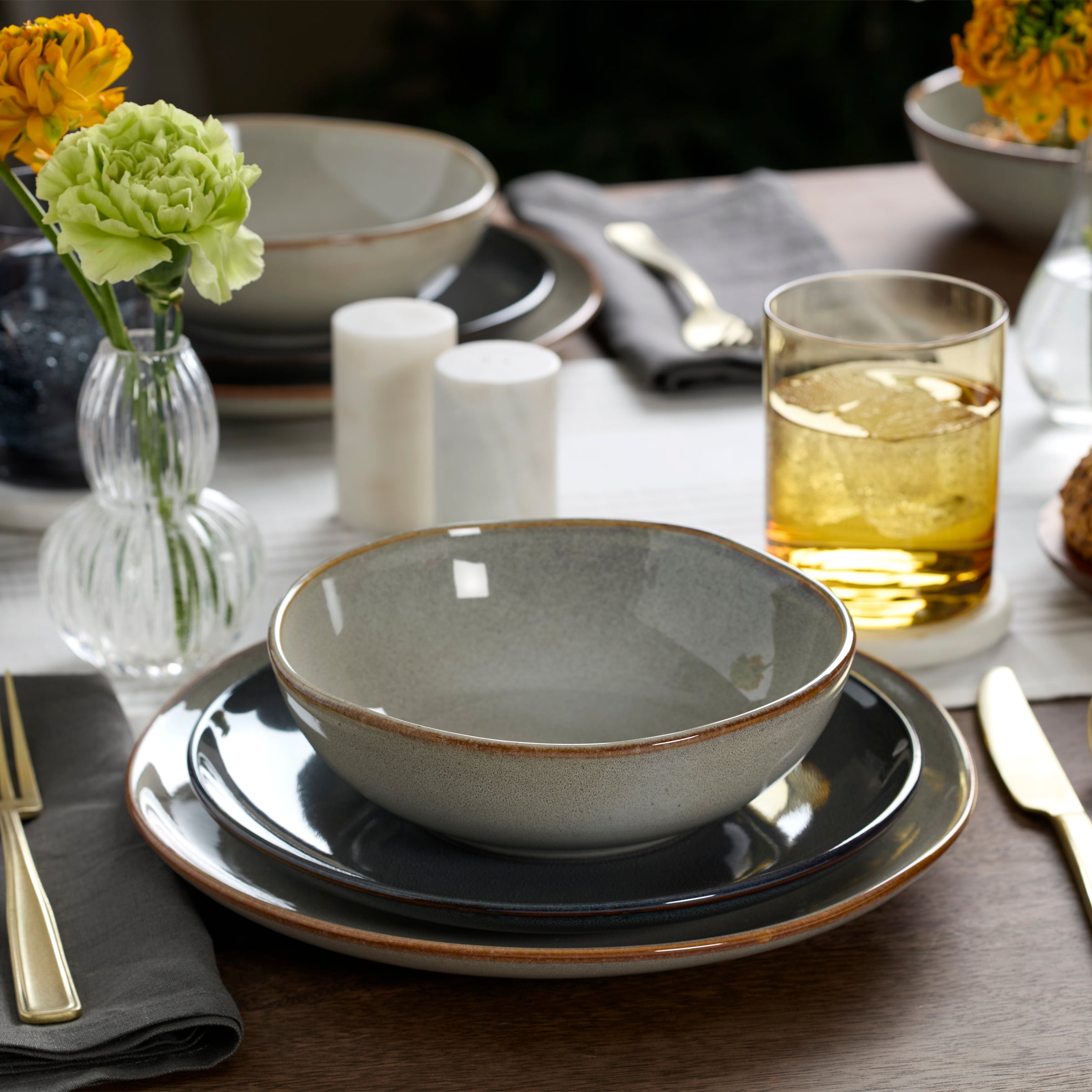 Lenox Fine Lenox Fine Organic Shades Gray 18-Piece Dinnerware Set - Image 5