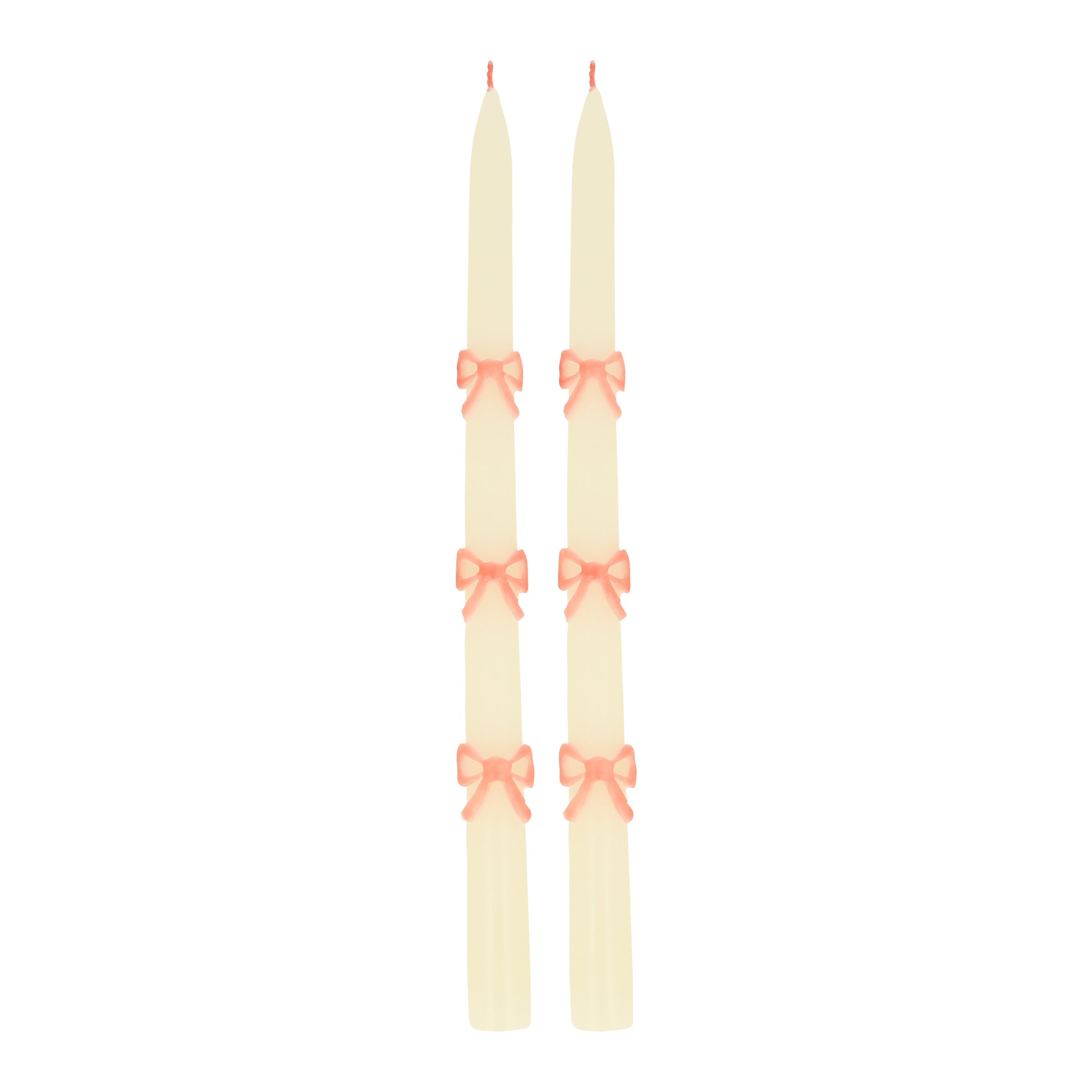 Lenox Fine Lenox Fine Pink Bow Taper Candles, Set of 2