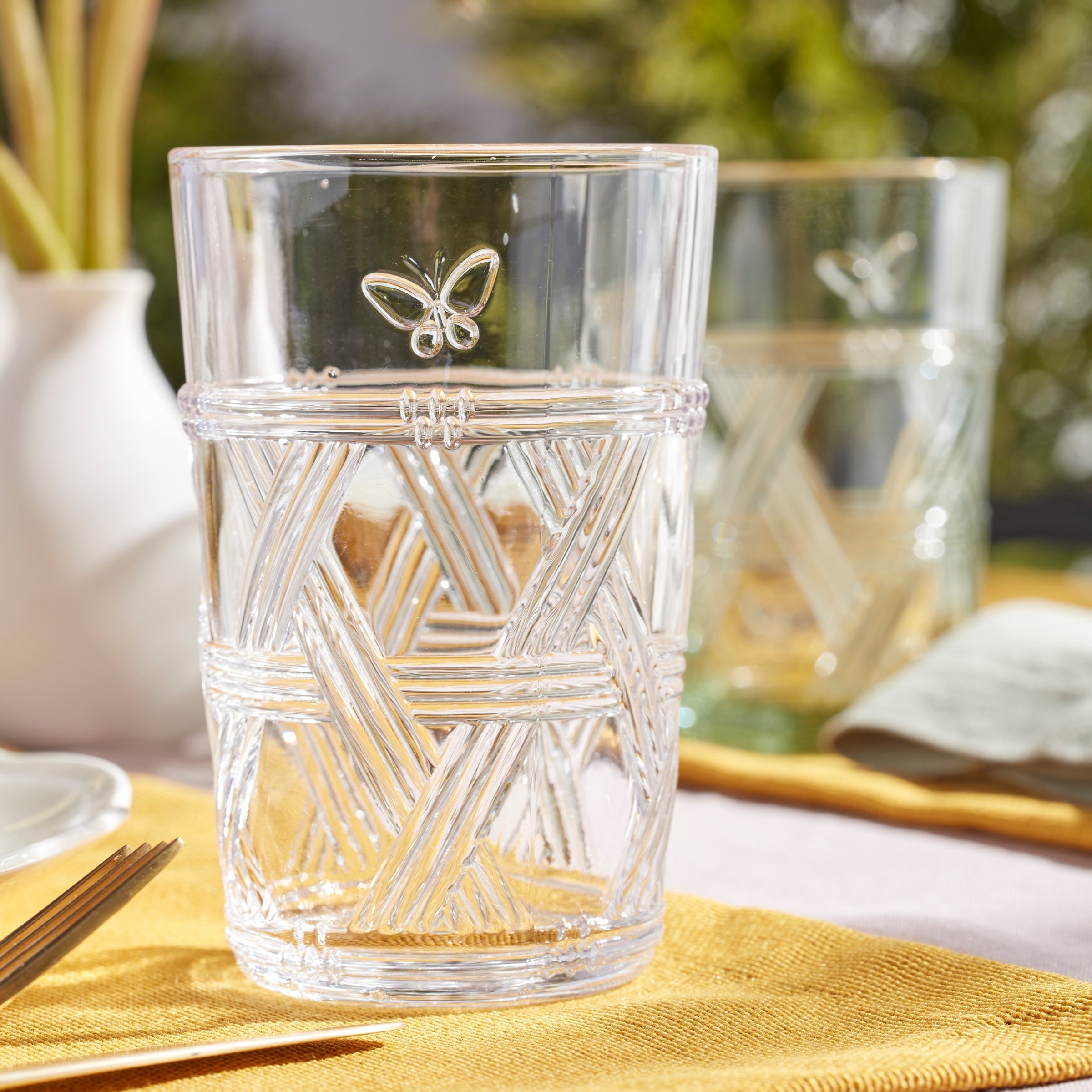 Lenox Fine Lenox Fine Butterfly Meadow Clear Tall Glasses, Set of 4 - Image 2