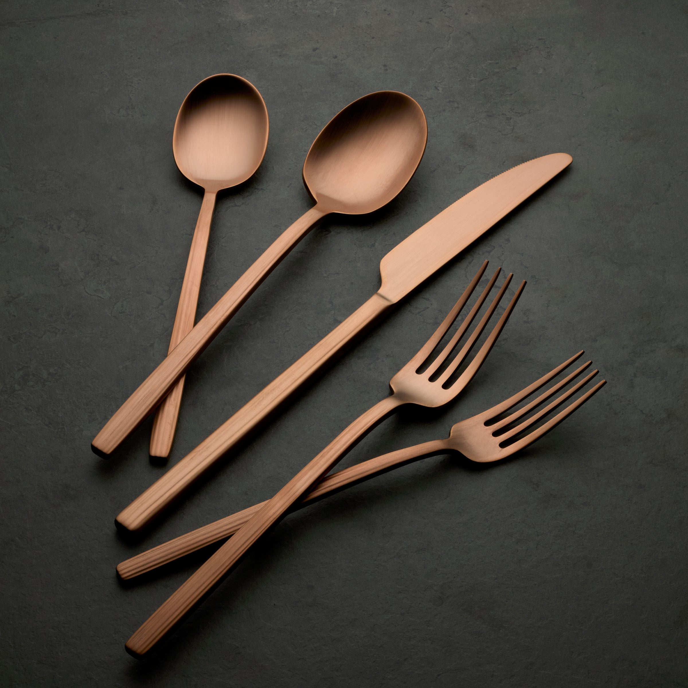 Lenox Fine Lenox Fine Dean Rose Gold Satin 20-Piece Flatware Set - Image 6