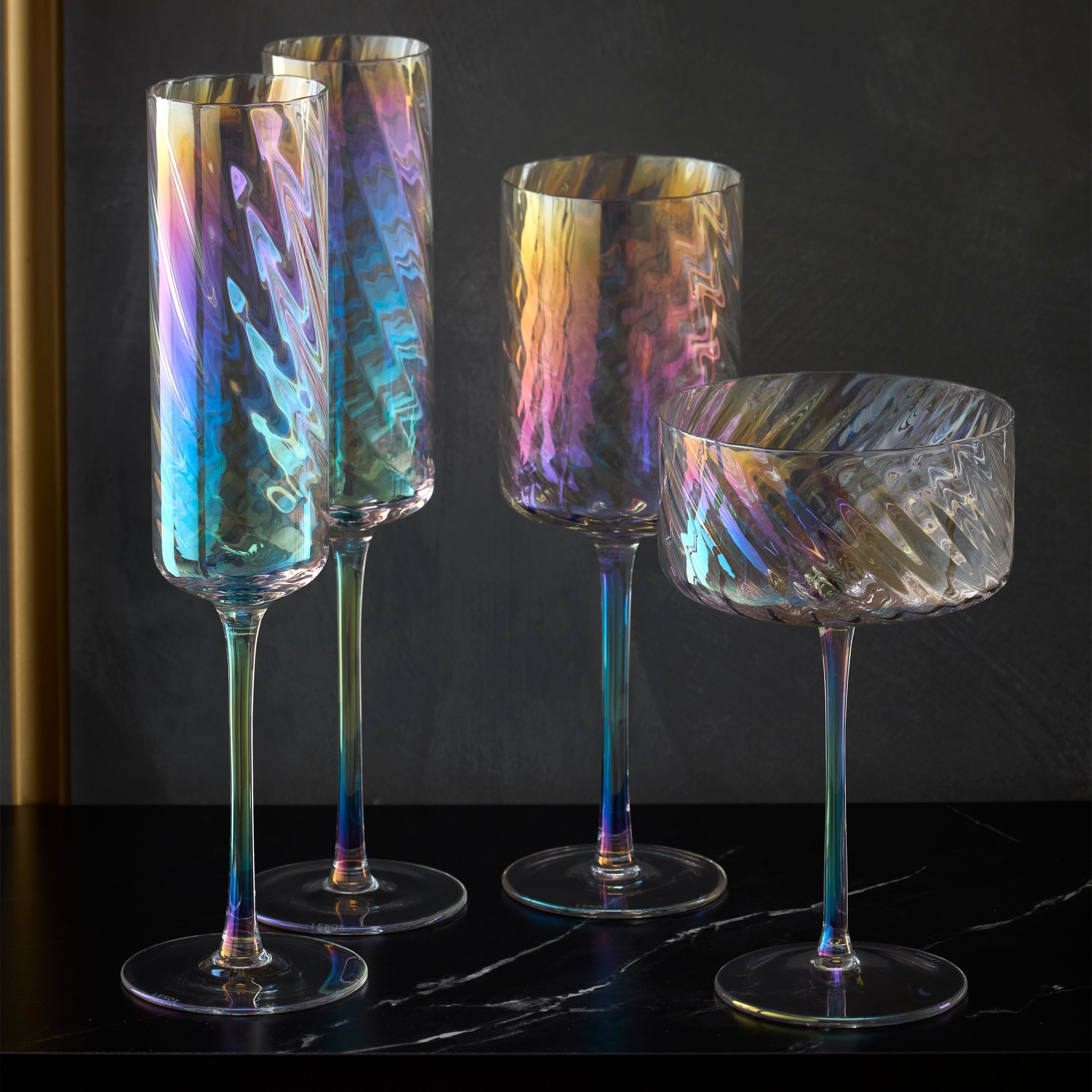 Lenox Fine Lenox Fine Tuscany Classics Iridescent Coupe Glasses, Set of 4 - Image 7