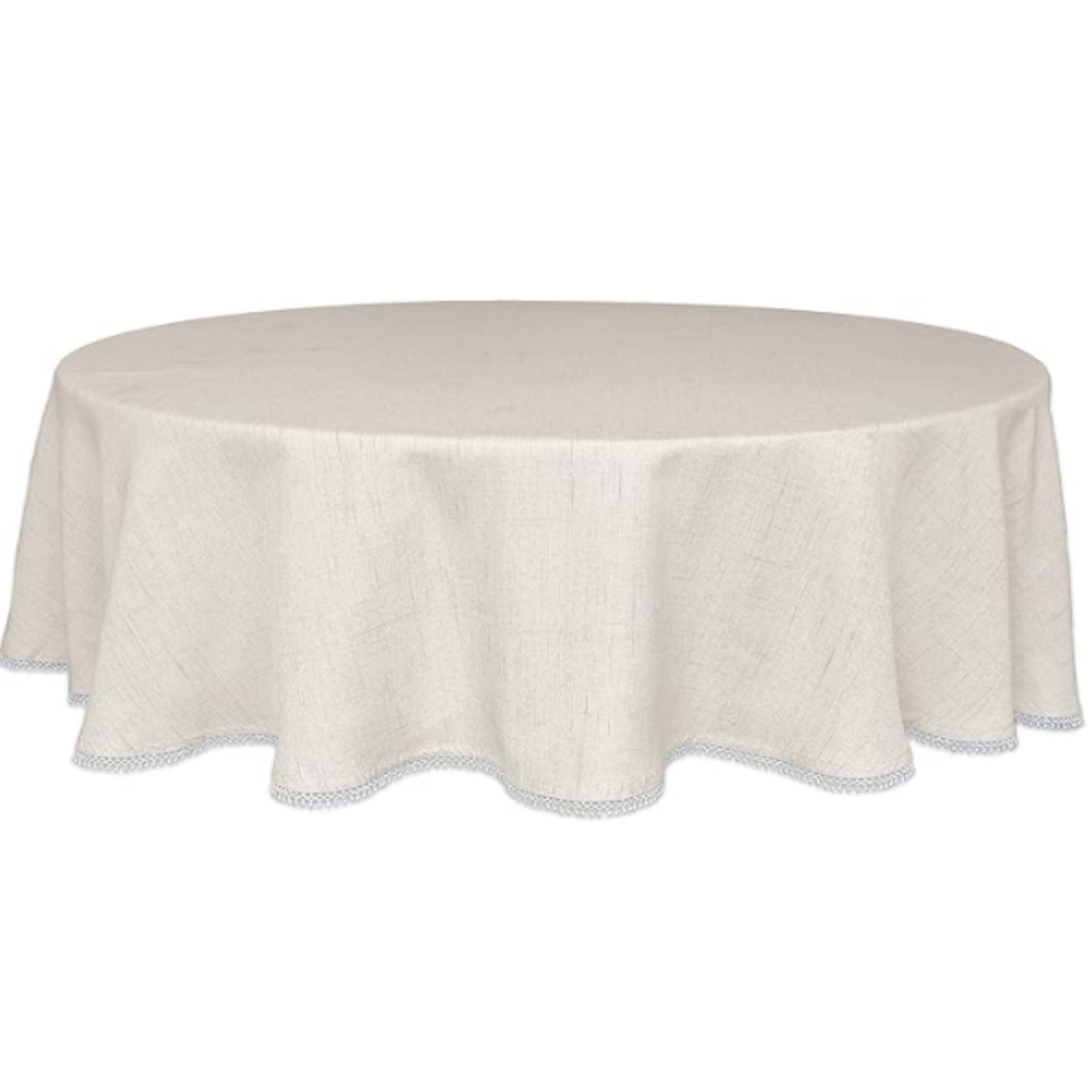 Lenox Fine Lenox Fine French Perle Solid Natural 70x70 Round Tablecloth