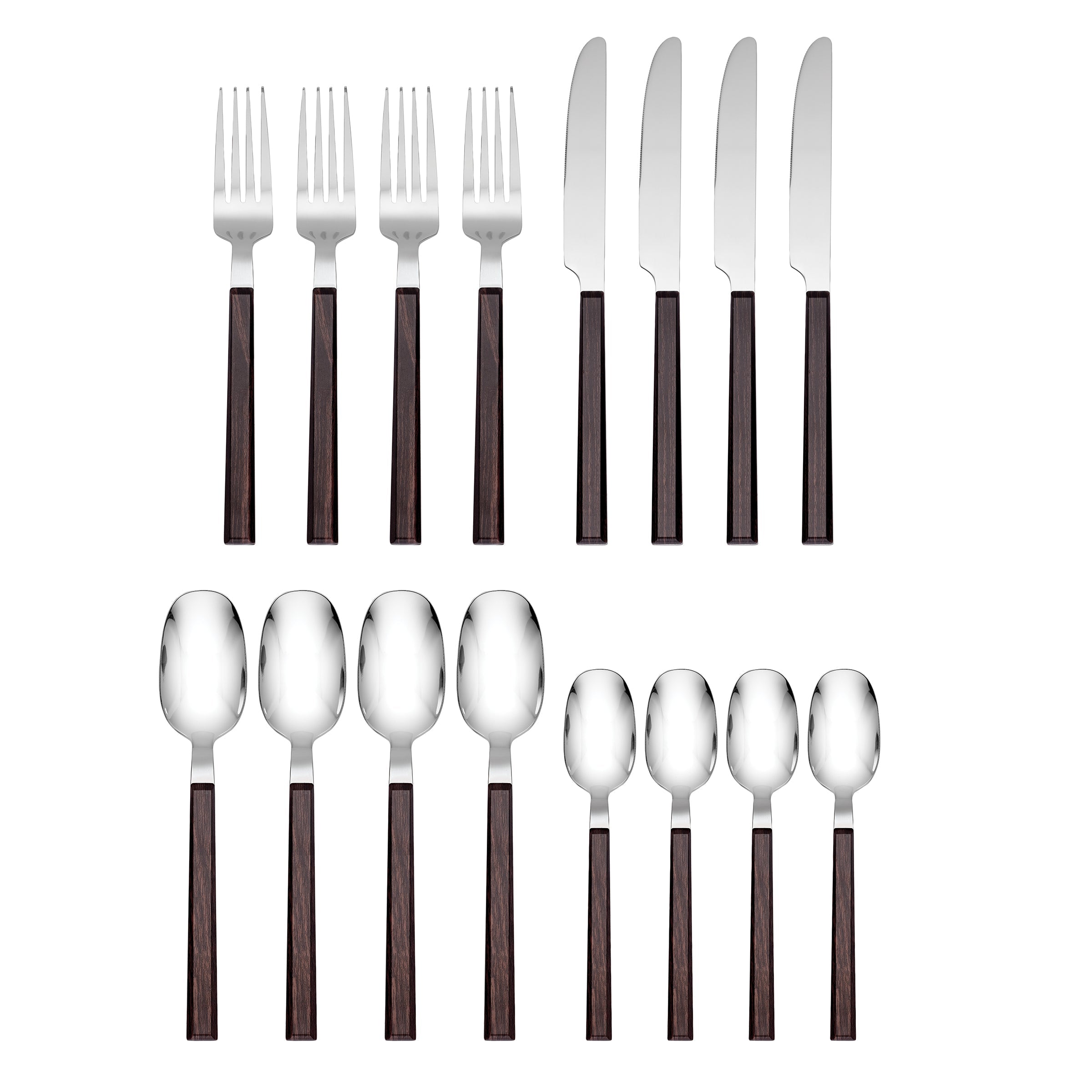 Lenox Fine Lenox Fine Henley Brown 16-Piece Flatware Set - Image 4