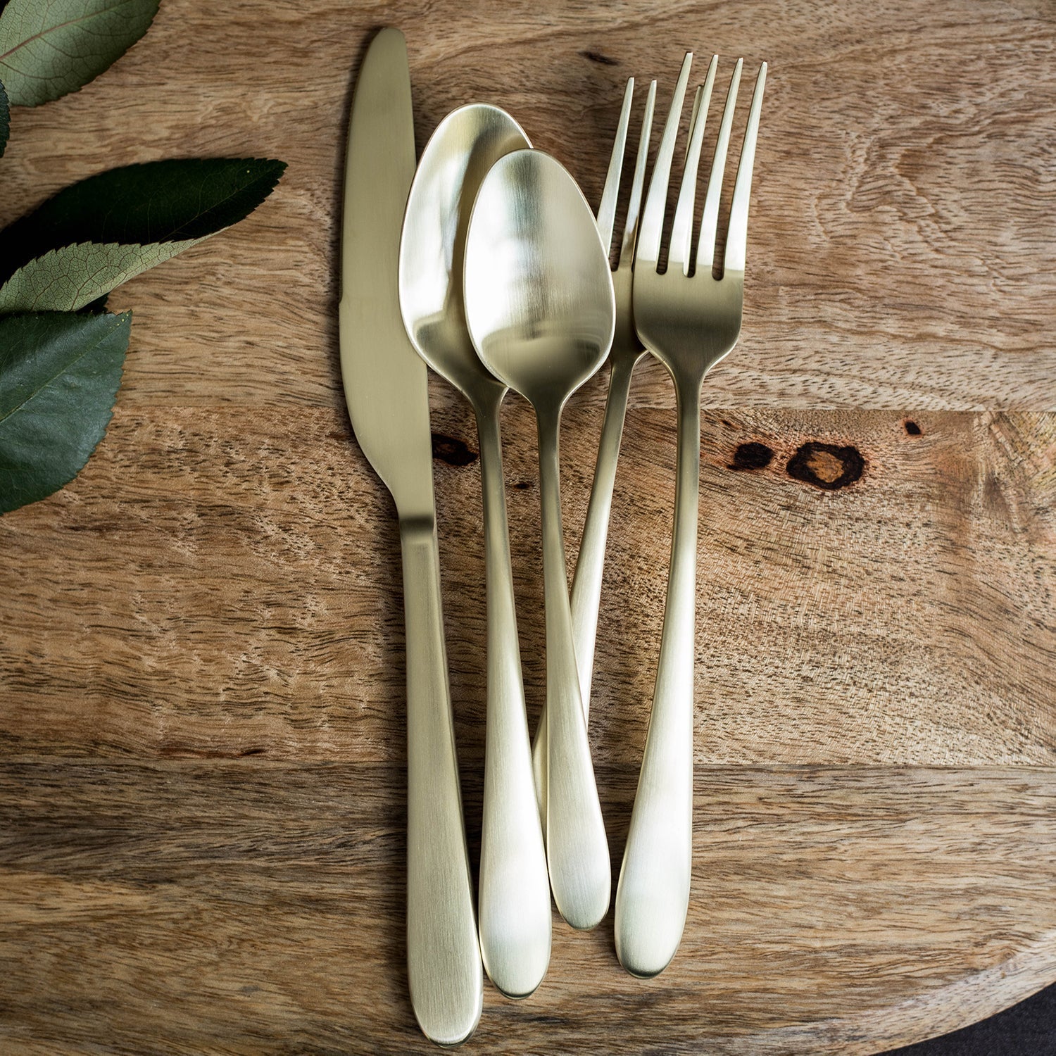 Lenox Fine Lenox Fine Poet Champagne Satin 20-Piece Flatware Set - Image 3