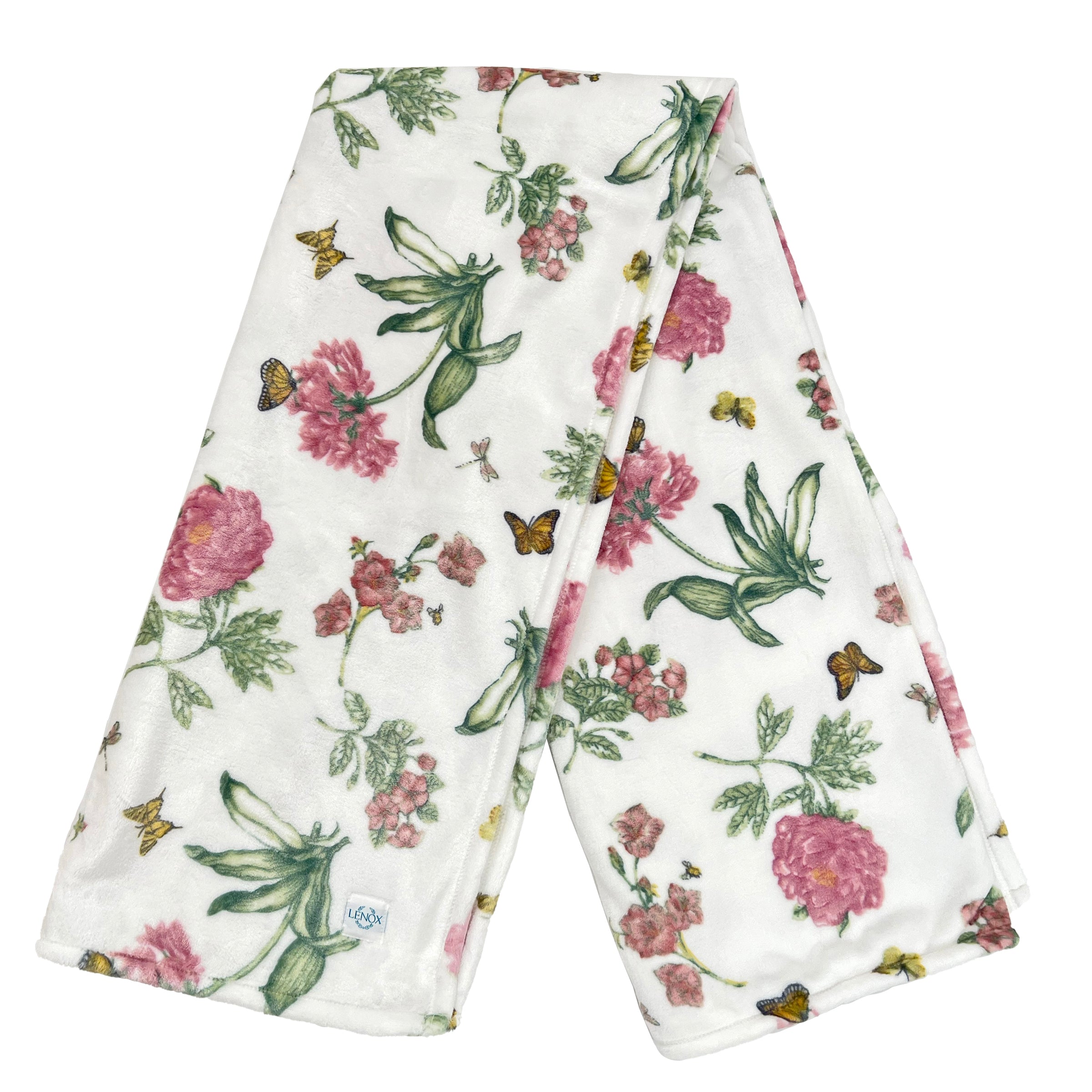 Lenox Fine Lenox Fine Butterfly Meadow Bloom Pink Throw Blanket - Image 7