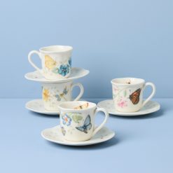 Lenox Fine Lenox Fine Butterfly Meadow Espresso Cup & Saucers, Set of 4