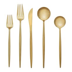 Lenox Fine Lenox Fine Zephyr Gold Satin 20-Piece Flatware Set