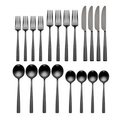 Alternative view of Lenox Fine Lenox Fine Modulus Black Satin 20-Piece Flatware Set