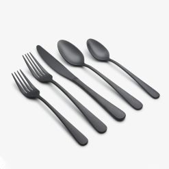 Lenox Fine Lenox Fine Keene Black Satin 20-Piece Flatware Set