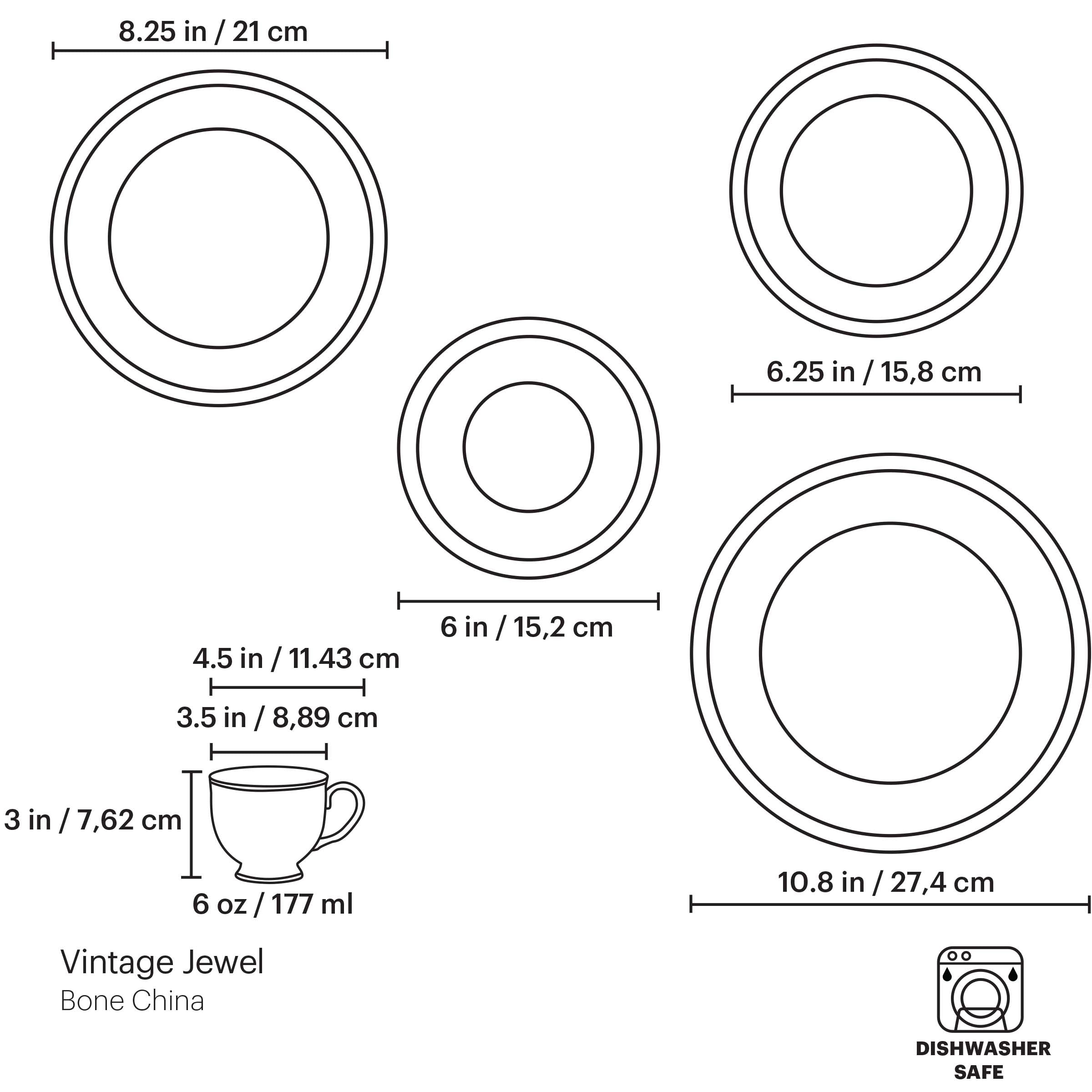 Lenox Fine Lenox Fine Vintage Jewel 5-Piece Place Setting - Image 6