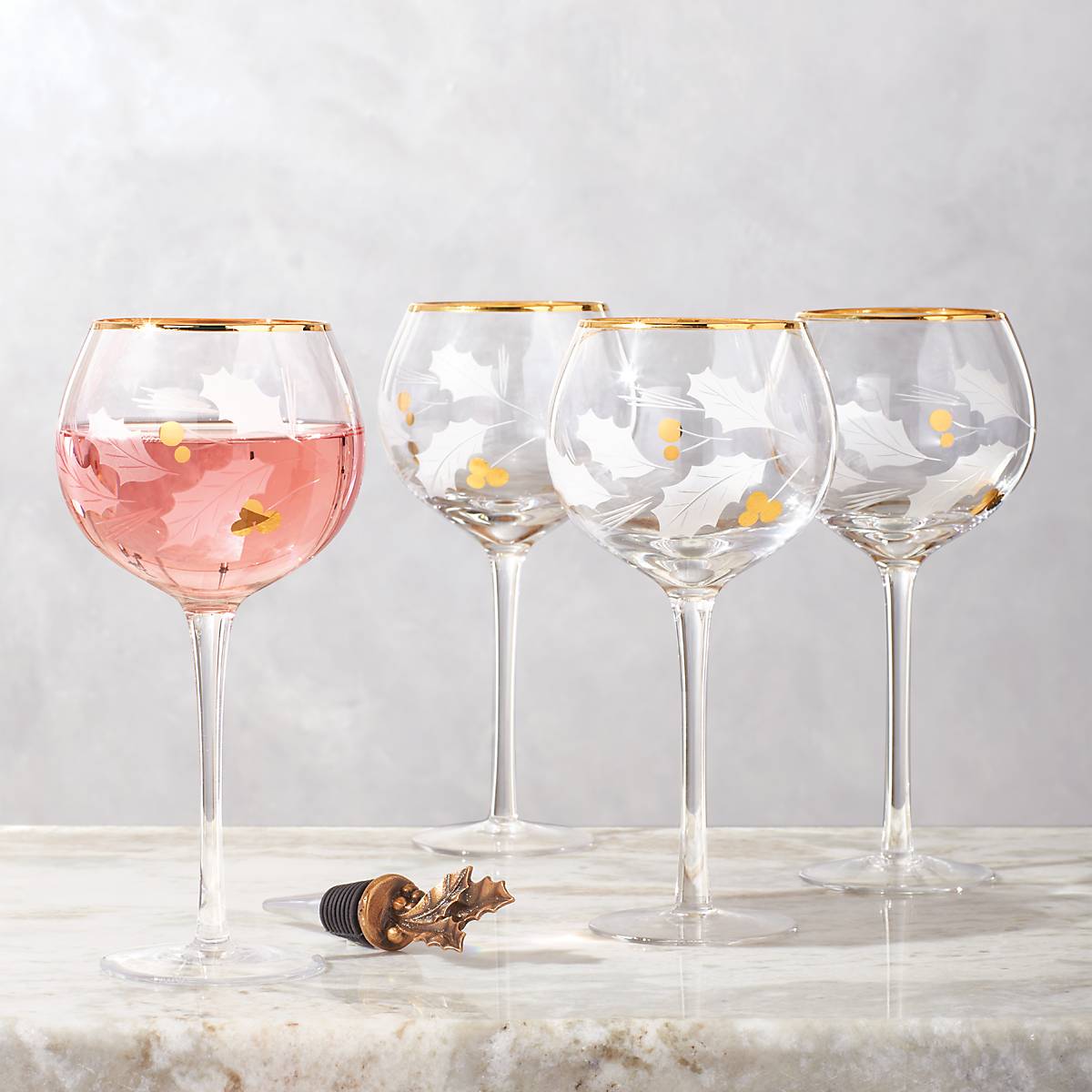 Lenox Fine Lenox Fine Holiday Gold Balloon Glasses, Set of 4 - Image 4
