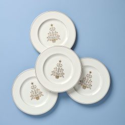 Lenox Fine Lenox Fine Federal Platinum Tree Accent Plates, Set of 4