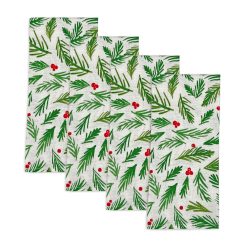 Lenox Fine Lenox Fine Bayberry Merry & Bright Dinner Napkins, Set of 4