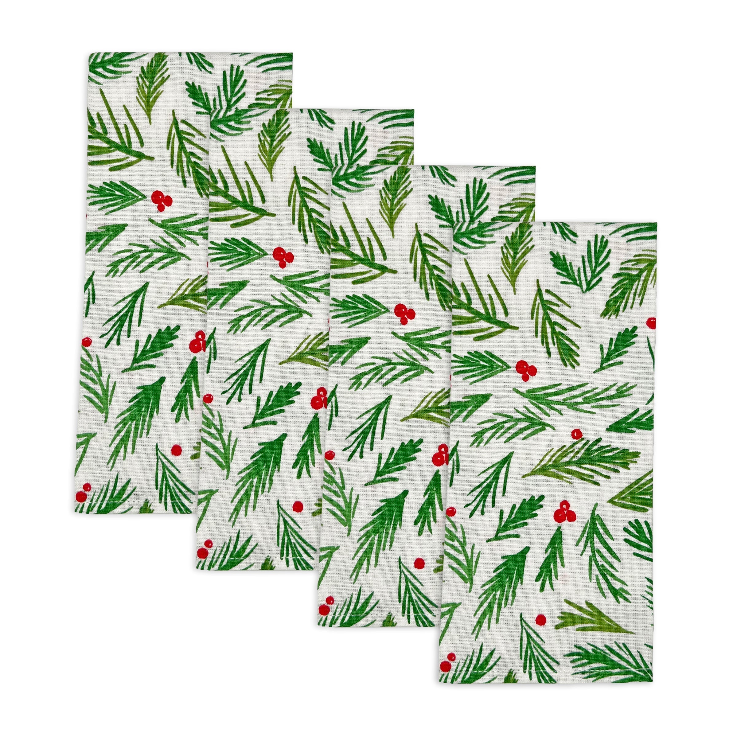 Lenox Fine Lenox Fine Bayberry Merry & Bright Dinner Napkins, Set of 4